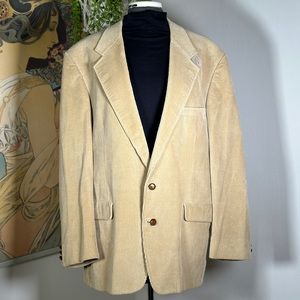 Vintage Men’s Norm Thompson Made in the USA Tan‎ Corduroy Sport Coat 46L